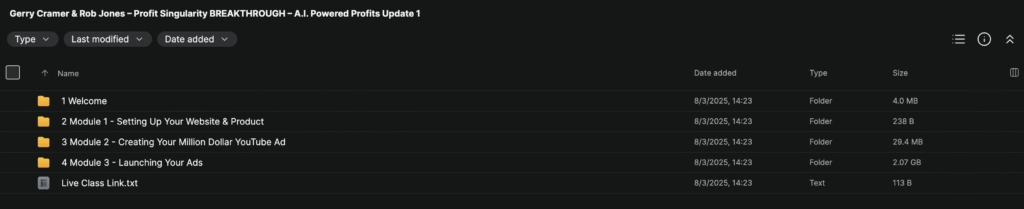 Gerry Cramer & Rob Jones – Profit Singularity BREAKTHROUGH – A.I. Powered Profits