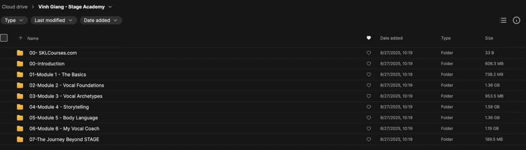 Vinh Giang – Stage Academy