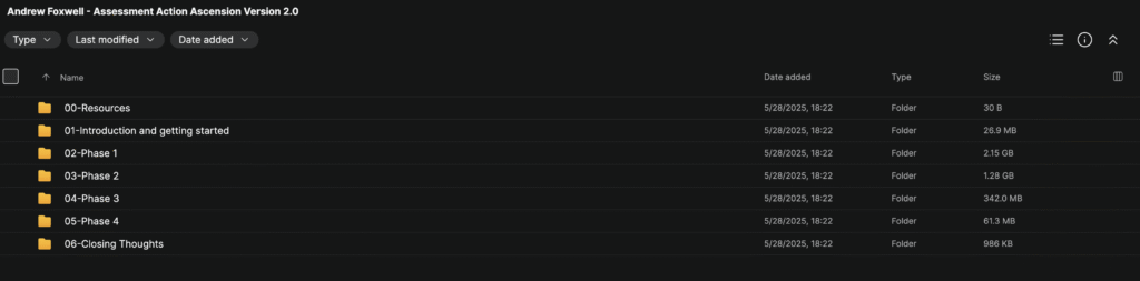 Andrew Foxwell – Assessment Action Ascension Version 2.0