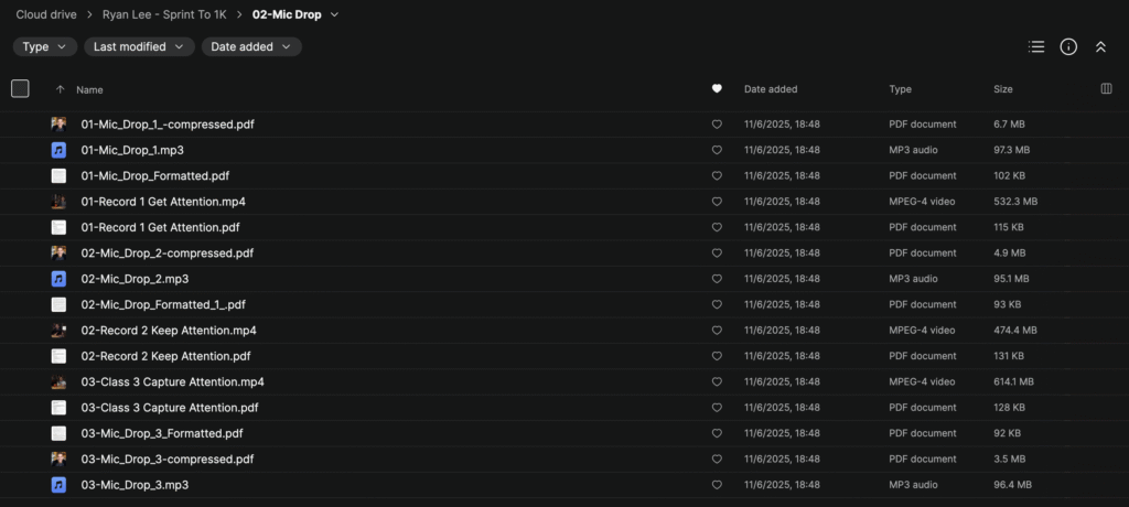 Ryan Lee – Sprint To 1K