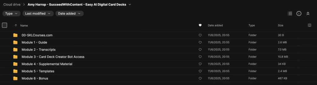 Amy Harrop – SucceedWithContent – Easy AI Digital Card Decks