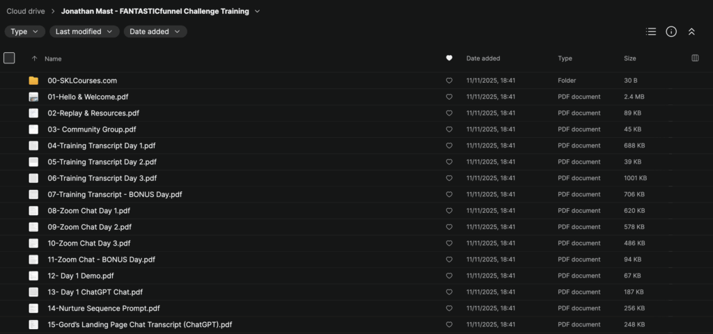 Jonathan Mast - FANTASTICfunnel Challenge Training