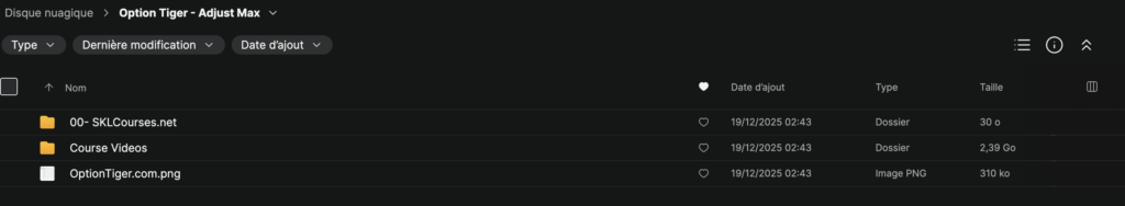 Option Tiger - Adjust Max